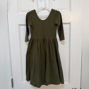 Alice Ames Olive‎ Green Cotton Dress